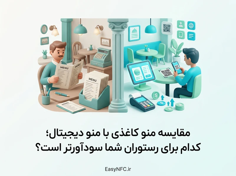 مقایسه منو کاغذی با منو دیجیتال