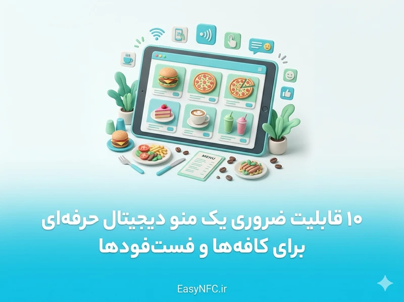 منو دیجیتال حرفه‌ای کافه