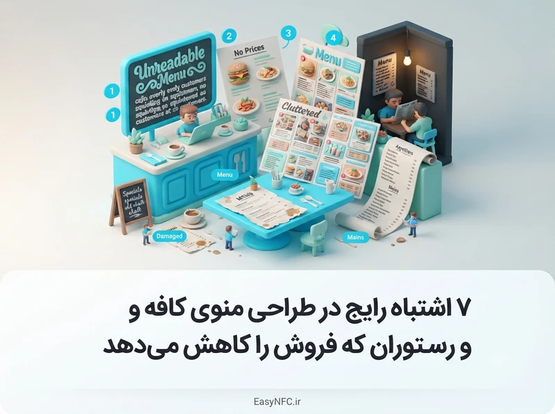 اشتباهات طراحی منو دیجیتال