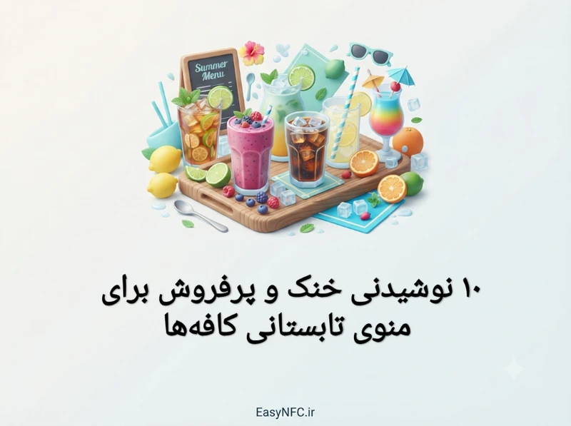 منوی تابستانی کافه نوشیدنی خنک