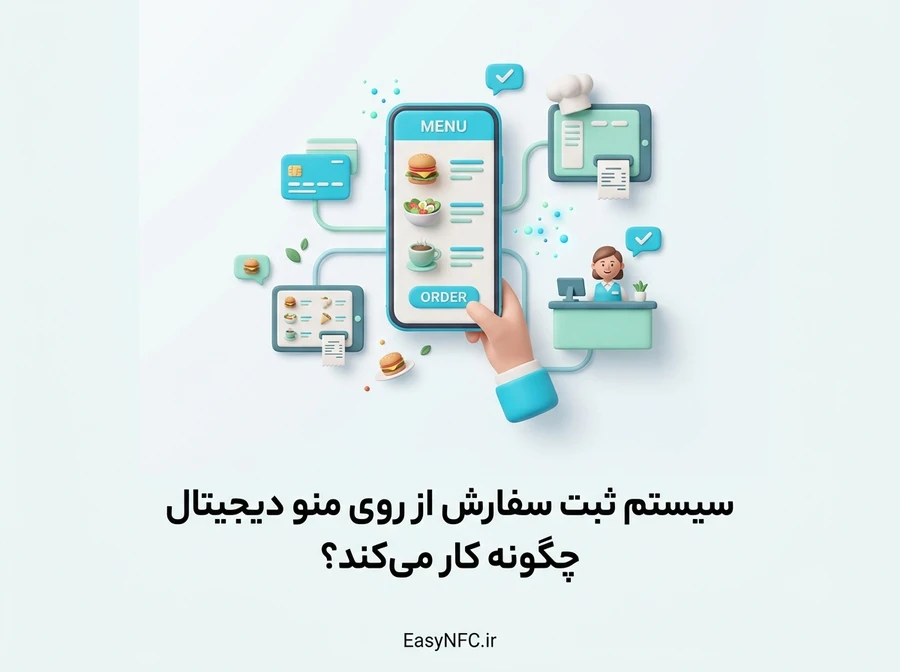 سیستم ثبت سفارش از روی منو دیجیتال