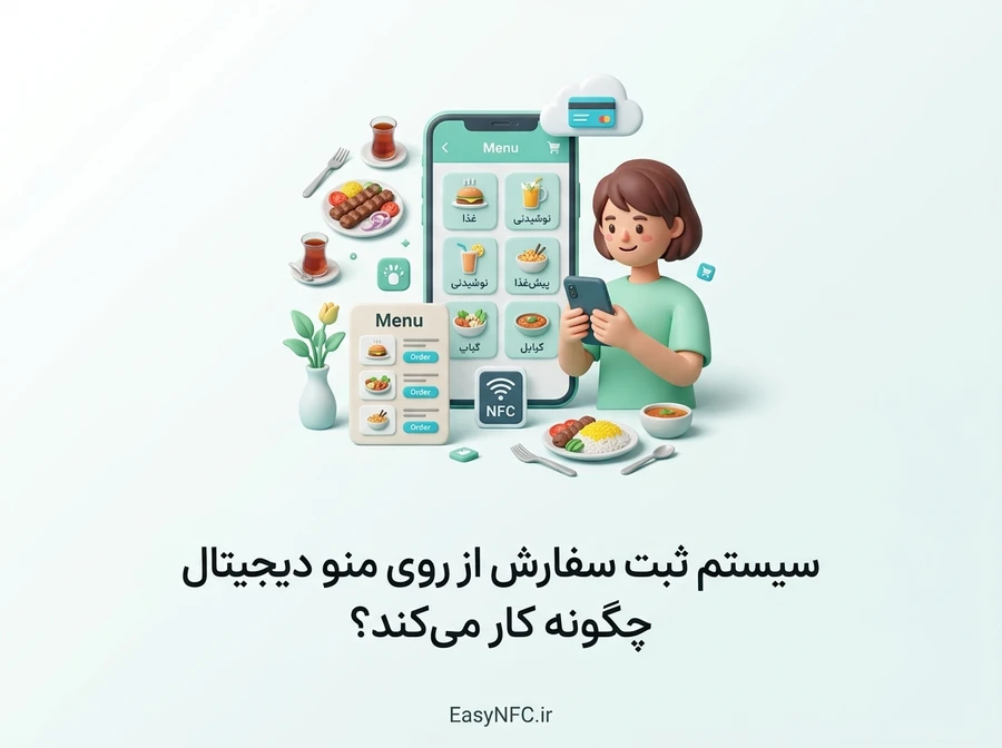 سیستم ثبت سفارش از روی منو دیجیتال
