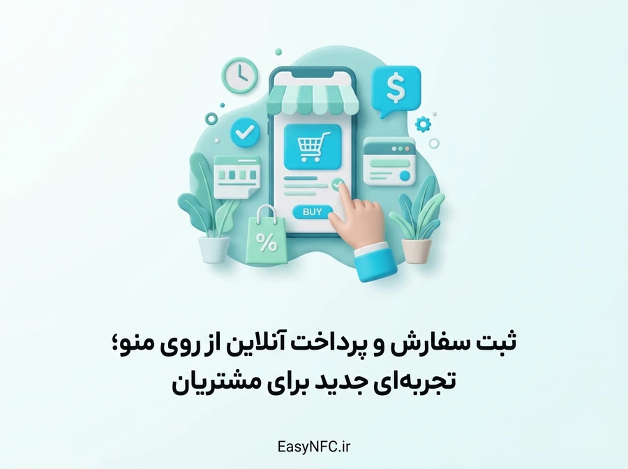 ثبت سفارش آنلاین از روی منو دیجیتال