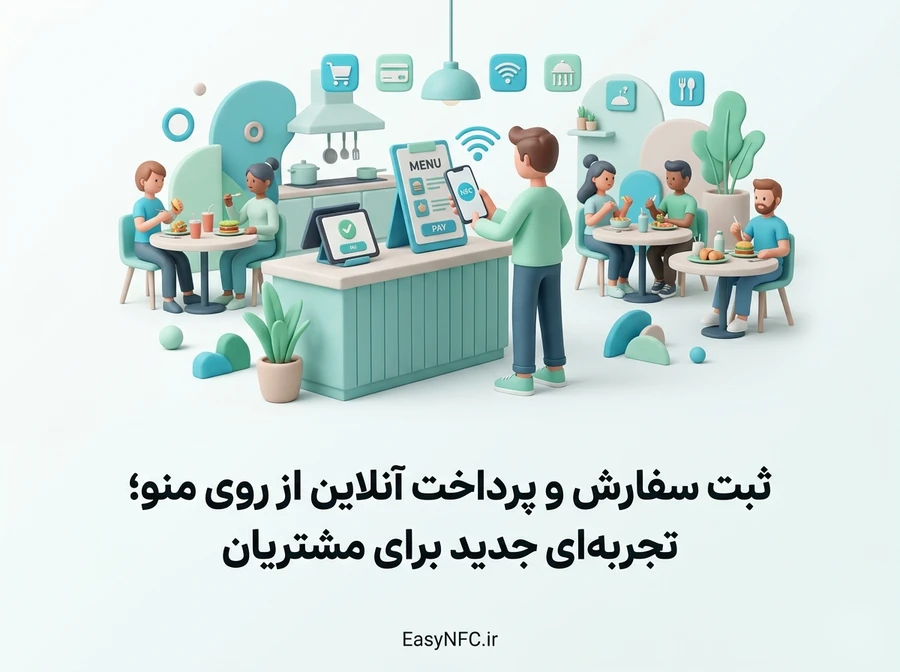 ثبت سفارش آنلاین از روی منو دیجیتال