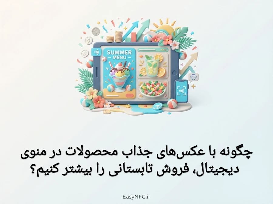 منوی دیجیتال عکس حرفهای محصولات