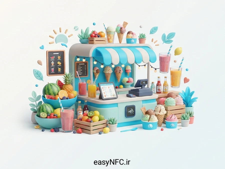 منوی دیجیتال نوشیدنی تابستانی