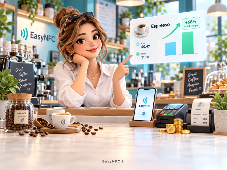 محاسبه سود فروش قهوه اسپرسو و هزینه مواد اولیه